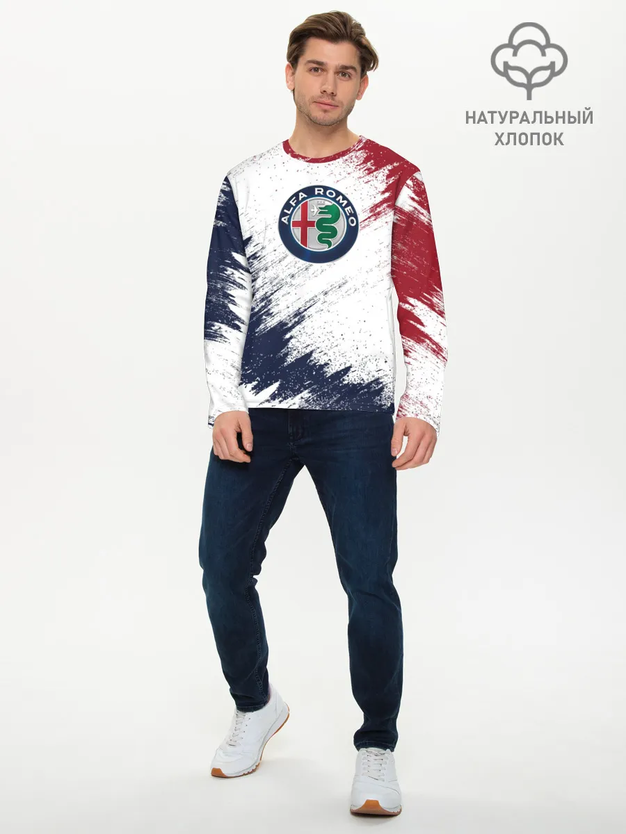 Мужской лонгслив базовый / Alfa Romeo