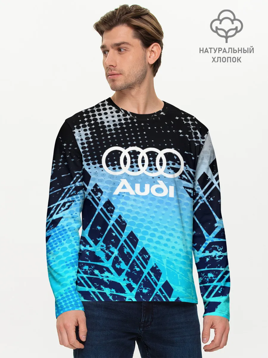 Мужской лонгслив базовый / Audi sport auto motors