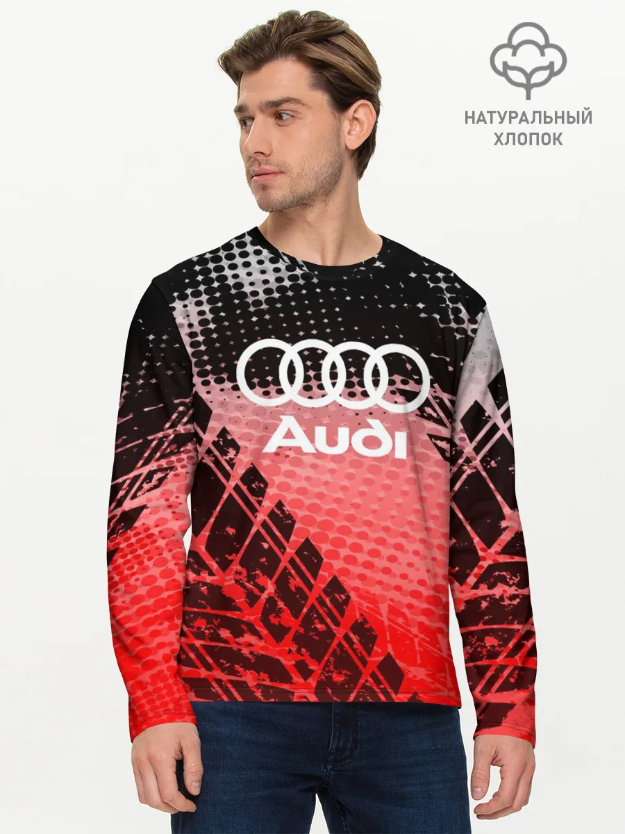 Мужской лонгслив базовый / Audi sport auto motors