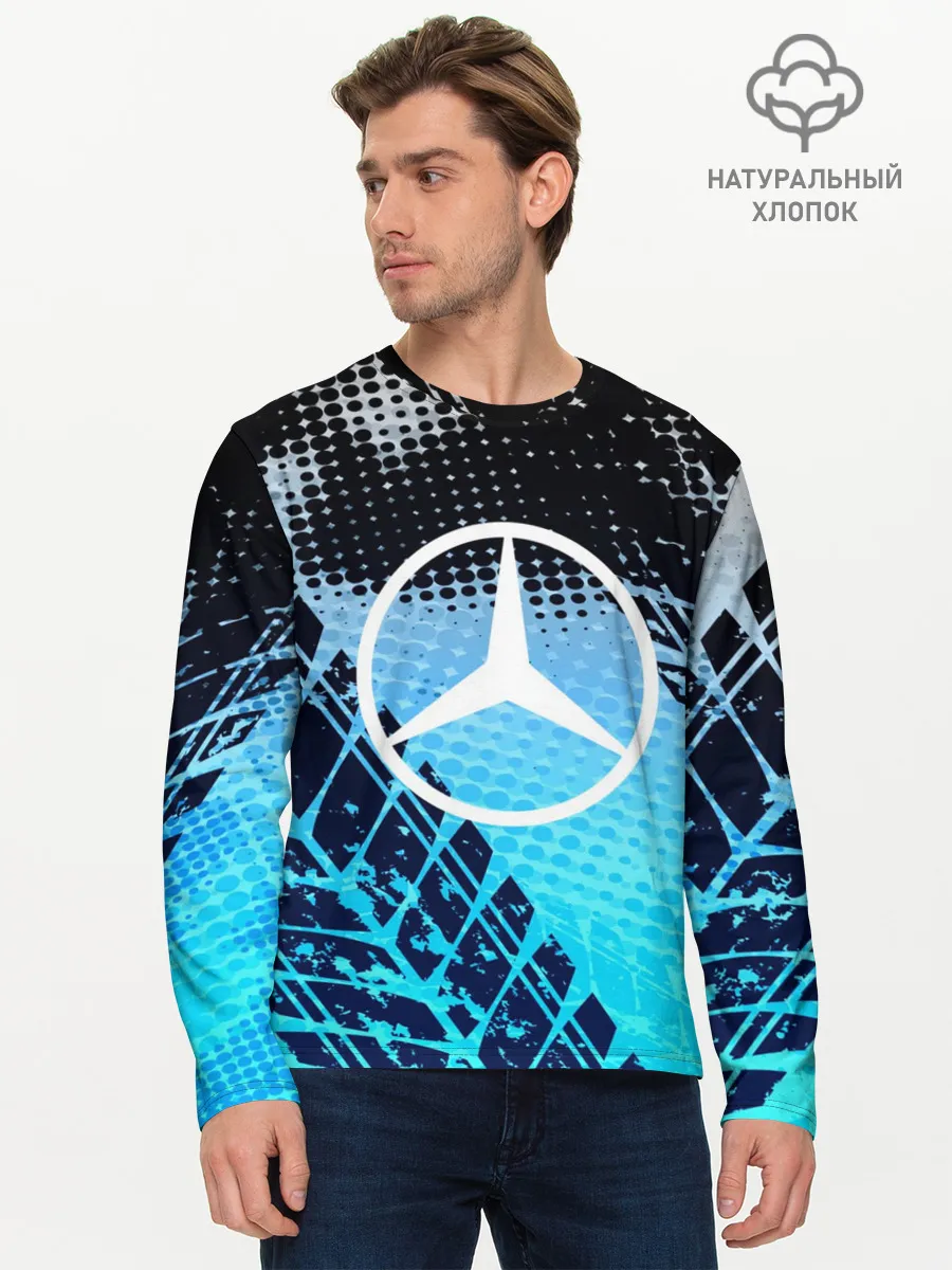 Мужской лонгслив базовый / Mercedes sport auto motors