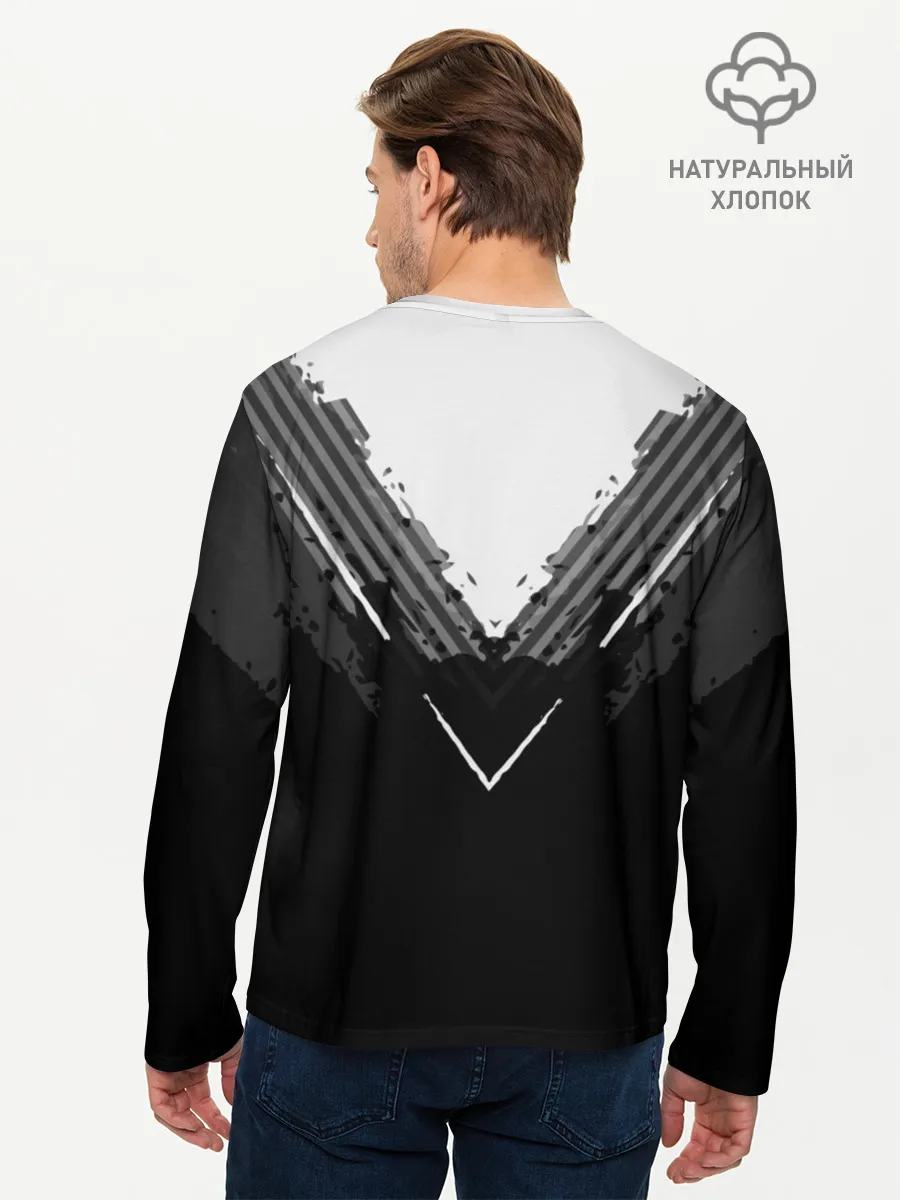 Мужской лонгслив базовый / Barcelona abstract original