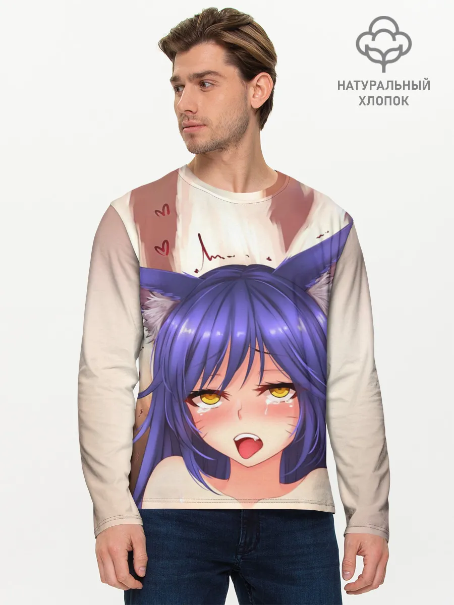 Мужской лонгслив базовый / Язык