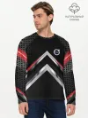 Мужской лонгслив базовый / Volvo abstract line