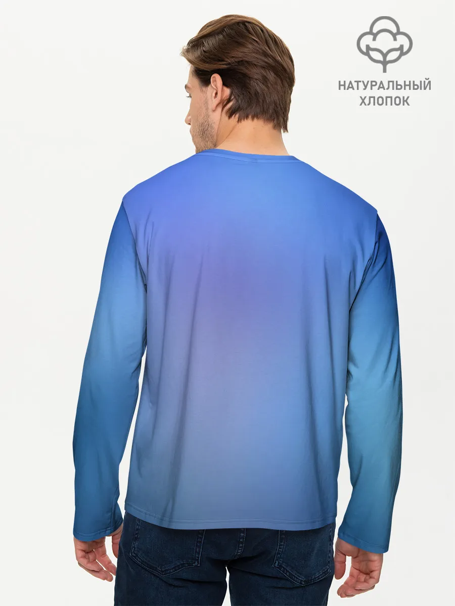 Мужской лонгслив базовый / Miku на фоне космоса