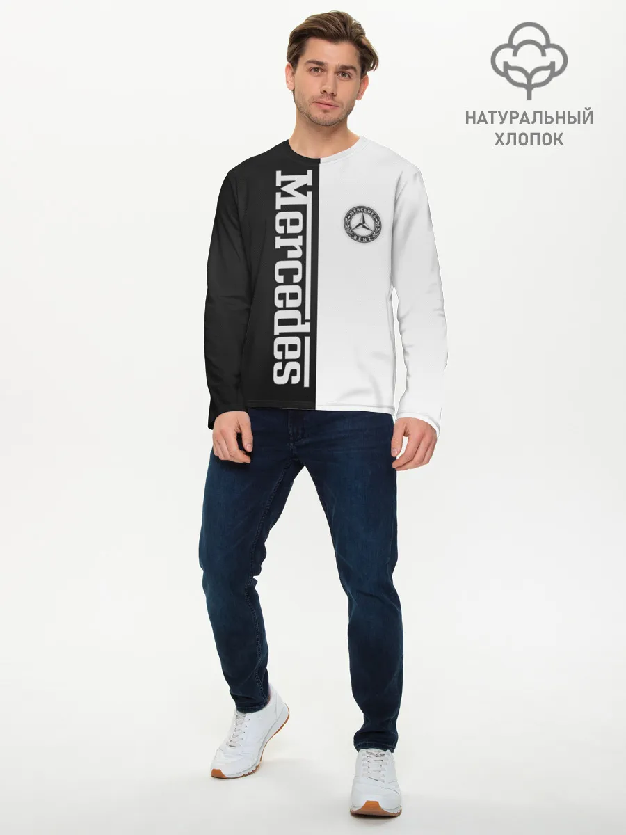 Мужской лонгслив базовый / Mercedes W&B
