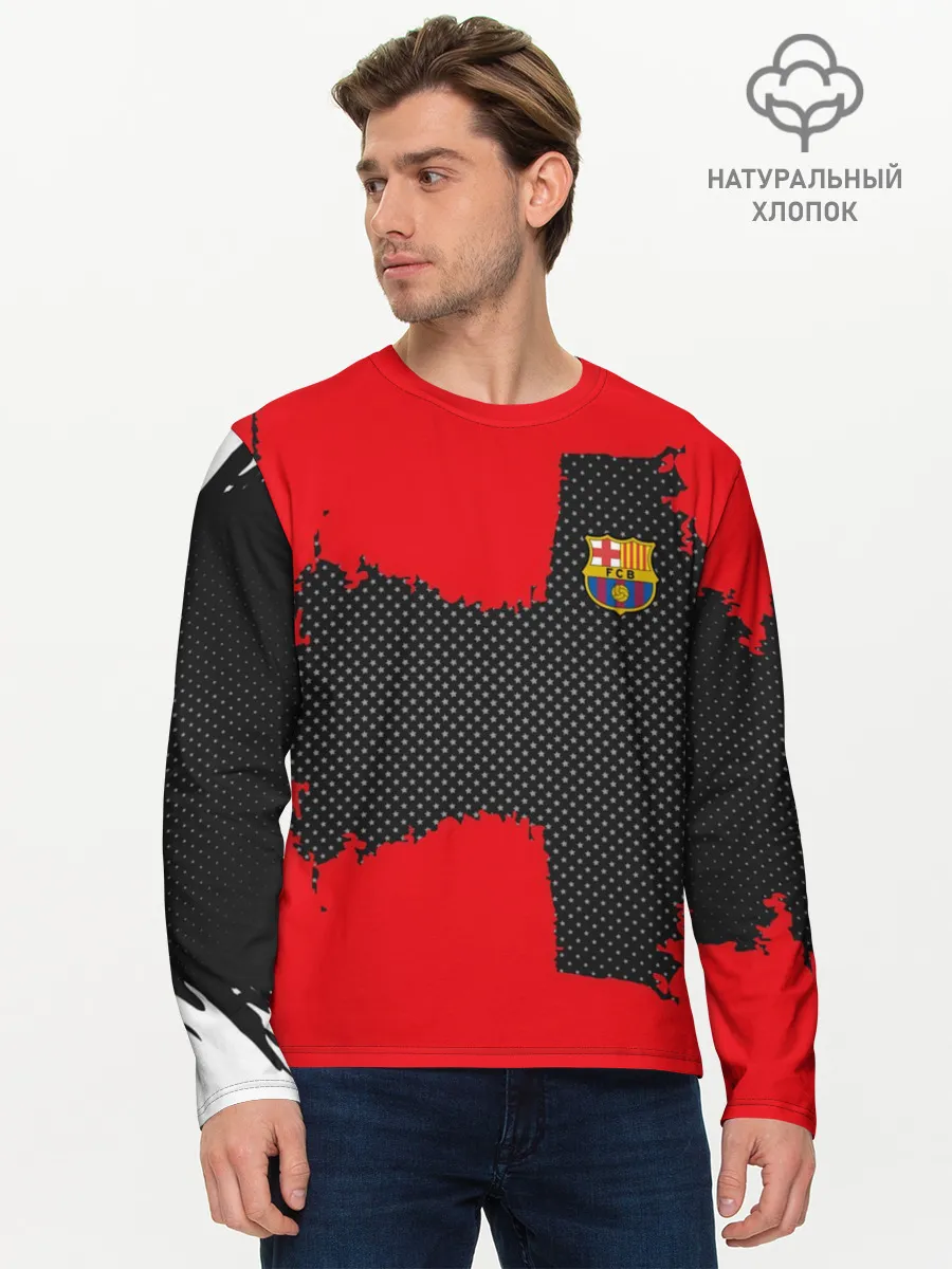 Мужской лонгслив базовый / BARCELONA SPORT RED