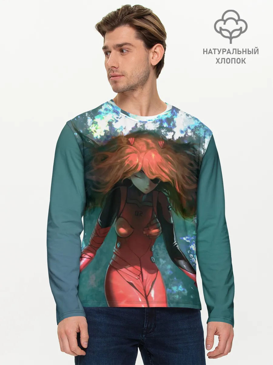 Мужской лонгслив базовый / Rei Ayanami