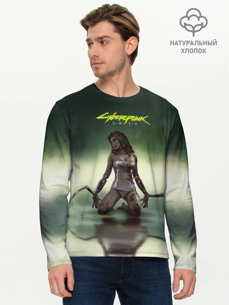 Мужской лонгслив базовый / Cyberpunk2077