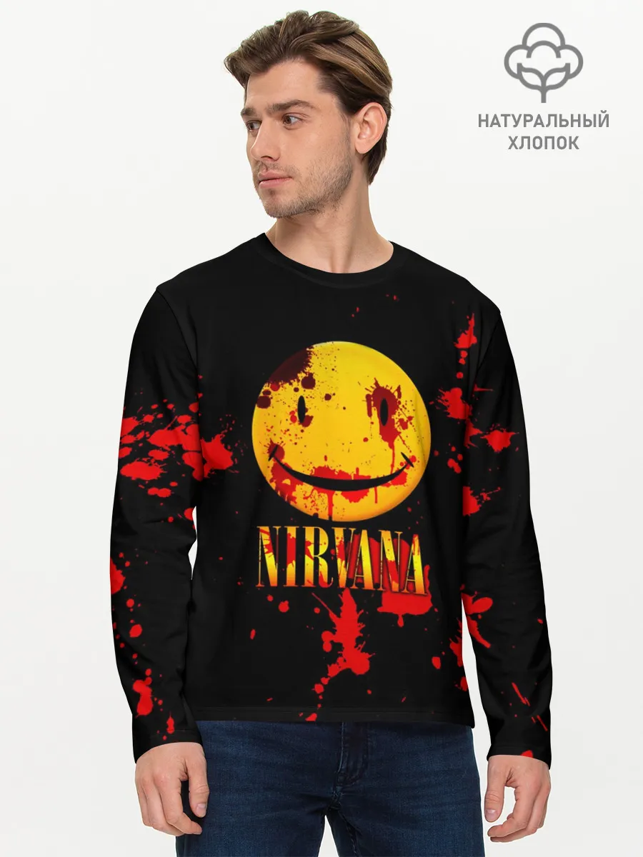 Мужской лонгслив базовый / Nirvana