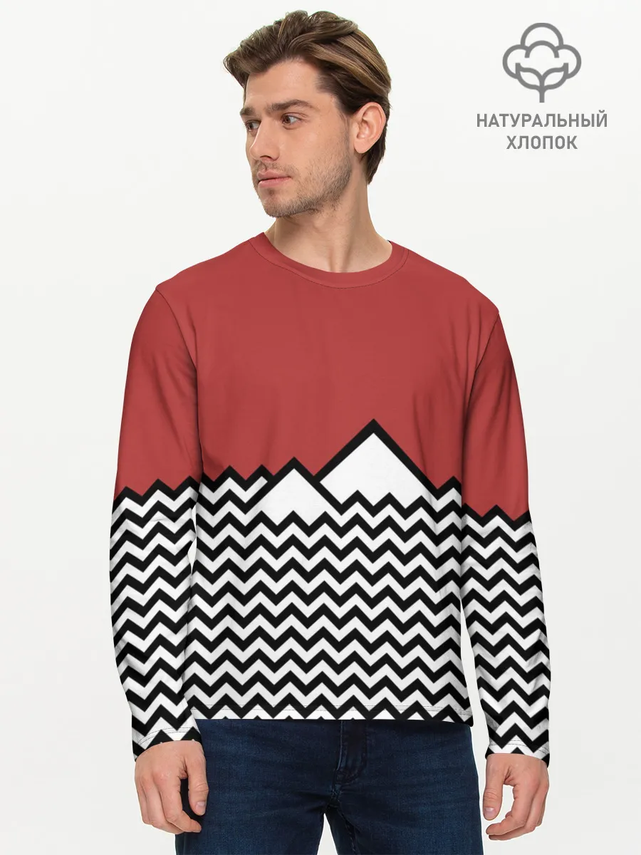 Мужской лонгслив базовый / Твин Пикс