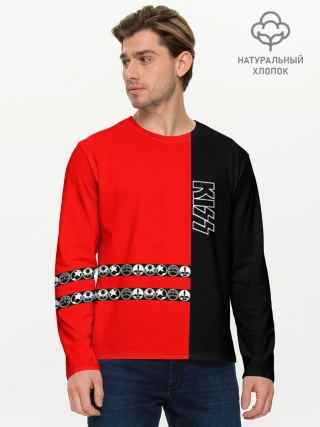 Мужской лонгслив базовый / Kiss