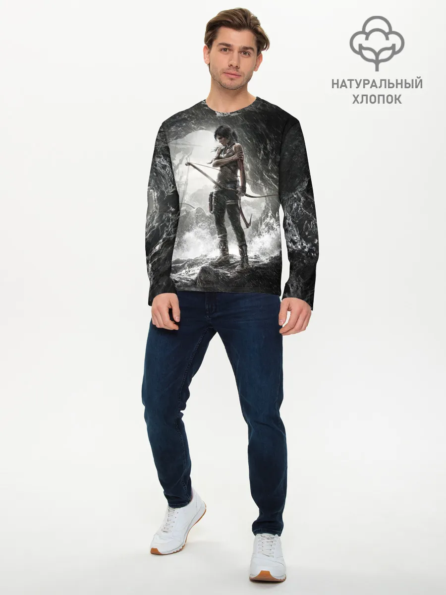 Мужской лонгслив базовый / Tomb Raider