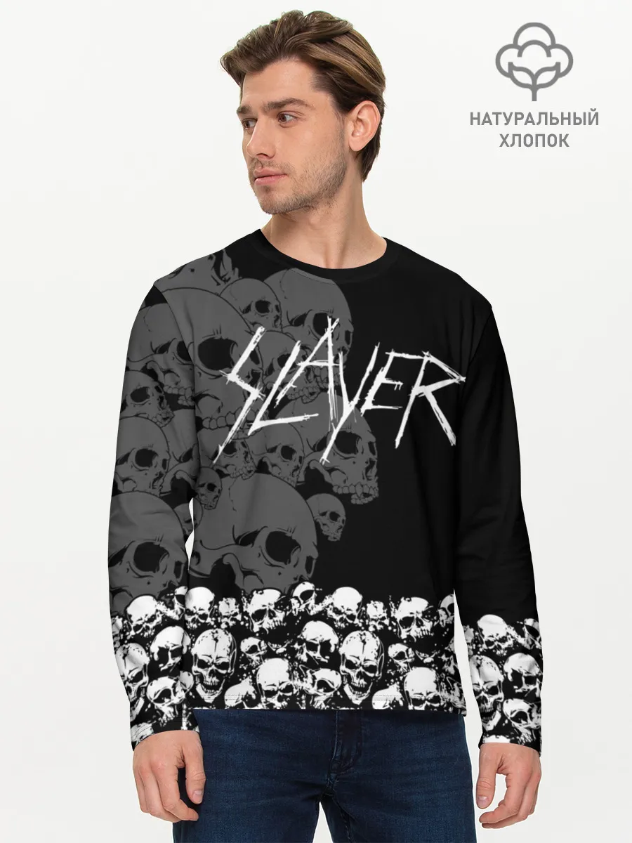 Мужской лонгслив базовый / Slayer Black