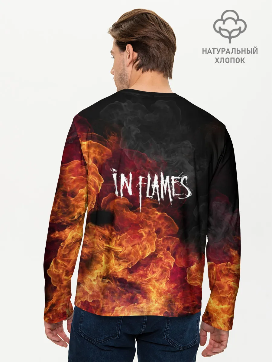 Мужской лонгслив базовый / В огне