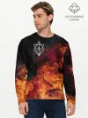 Мужской лонгслив базовый / В огне