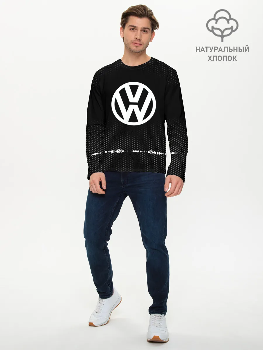 Мужской лонгслив базовый / Volkswagen sport auto abstract