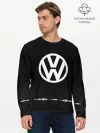 Мужской лонгслив базовый / Volkswagen sport auto abstract