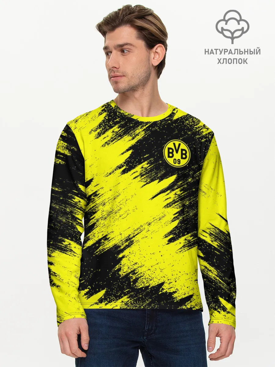 Мужской лонгслив базовый / FC Borussia Dortmund