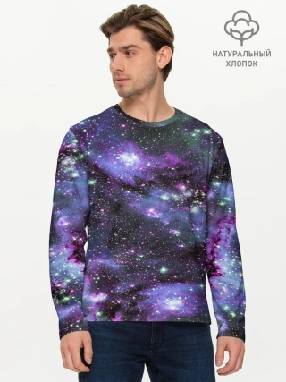 Мужской лонгслив базовый / Sky nebula