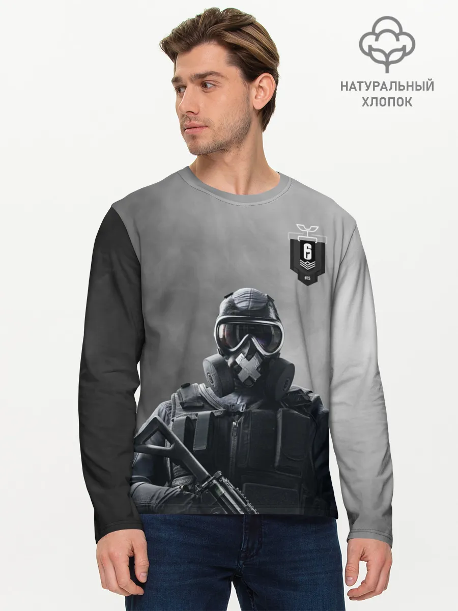 Мужской лонгслив базовый / rainbow six siege