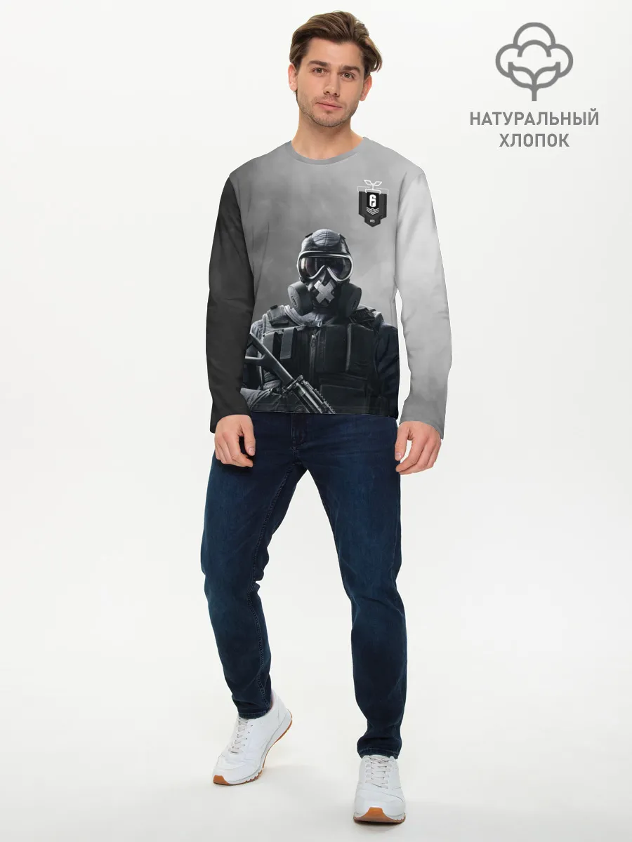 Мужской лонгслив базовый / rainbow six siege