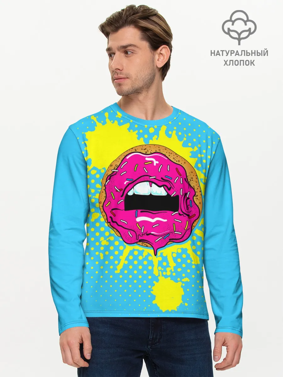 Мужской лонгслив базовый / Donut lips