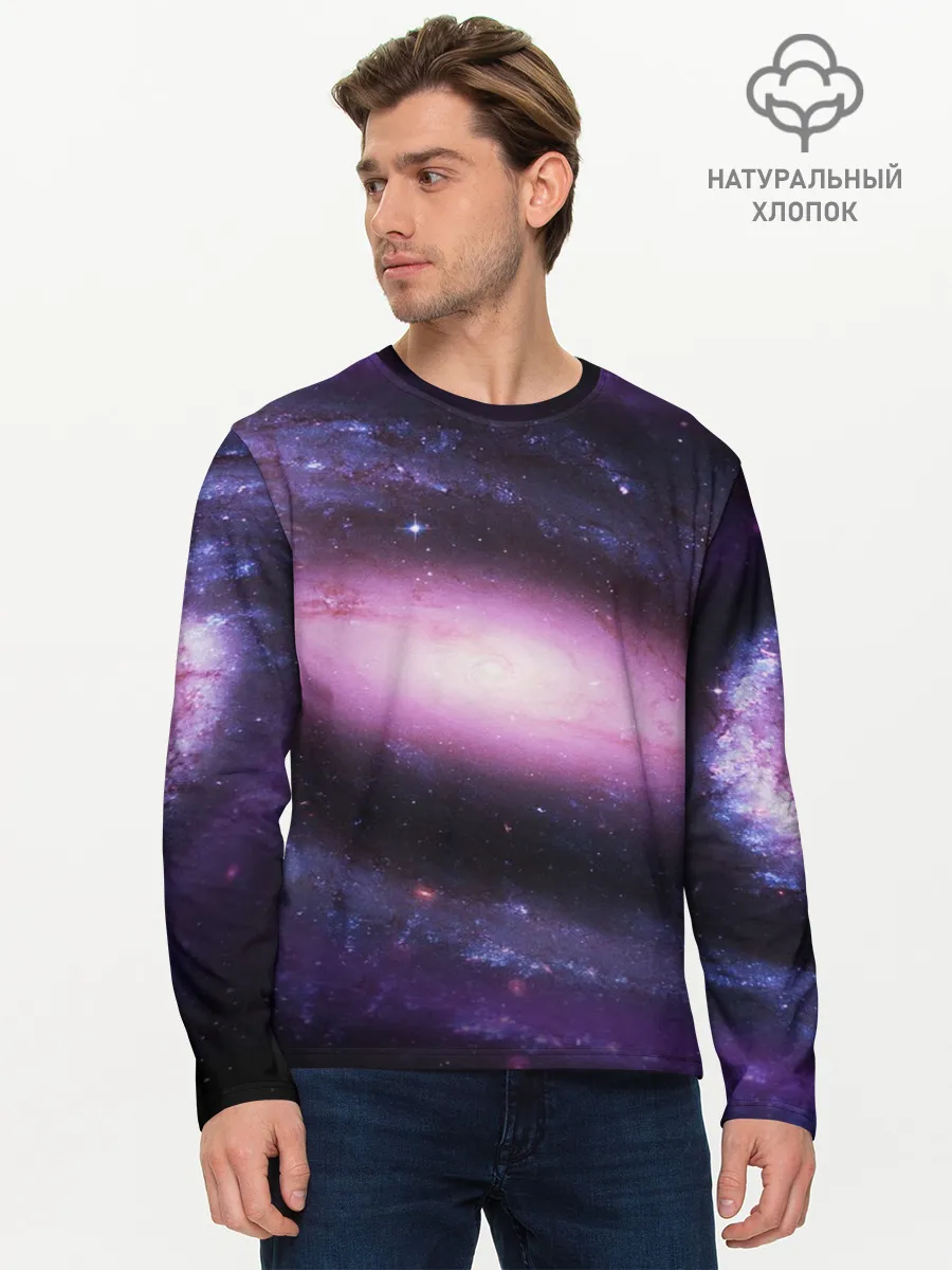 Мужской лонгслив базовый / Зарождение вселенной