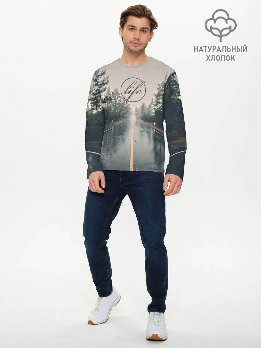 Мужской лонгслив базовый / Life
