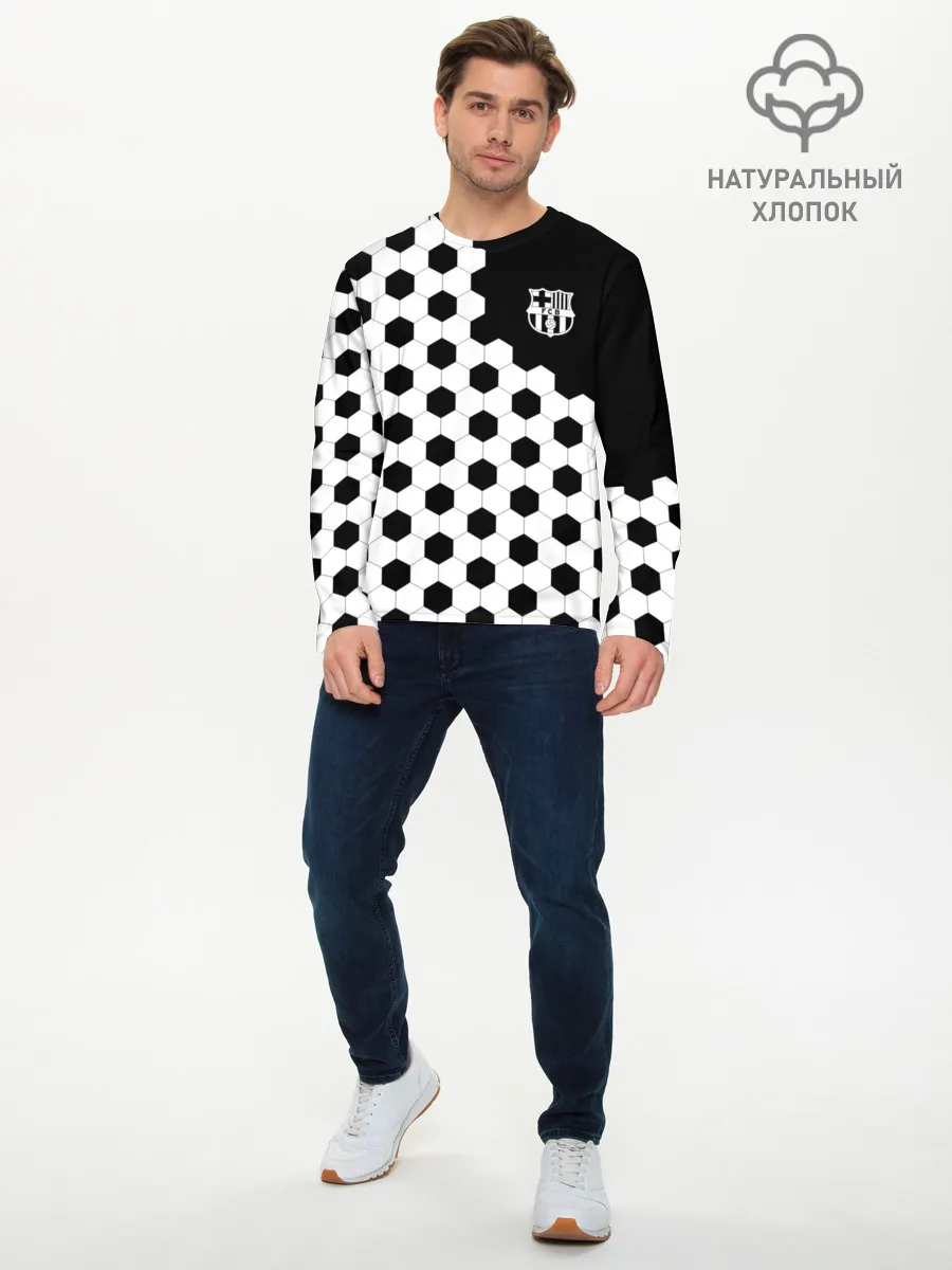 Мужской лонгслив базовый / FC Barcelona