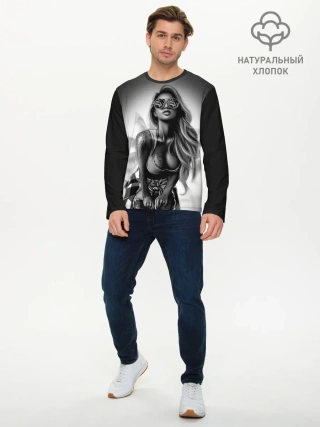 Мужской лонгслив базовый / Trap girl