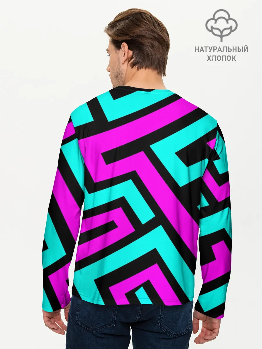 Мужской лонгслив базовый / Abstract Background 4