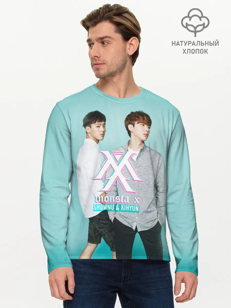 Мужской лонгслив базовый / Shownu&Kihyun