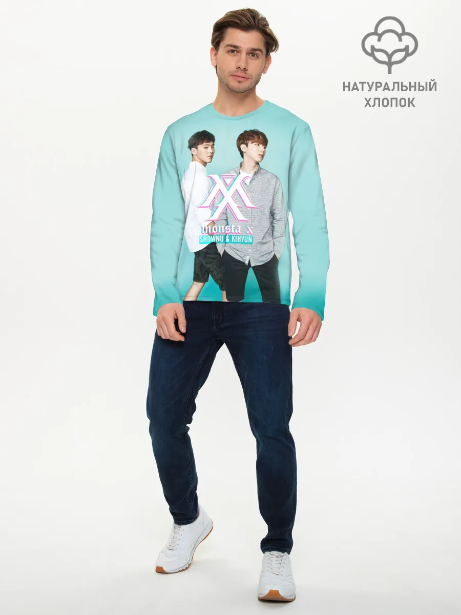 Мужской лонгслив базовый / Shownu&Kihyun