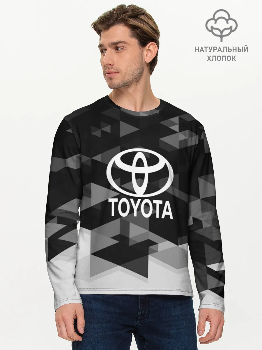 Мужской лонгслив базовый / Toyota sport geometry