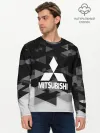 Мужской лонгслив базовый / Mitsubishi sport geometry