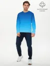 Мужской лонгслив базовый / Синие полосы