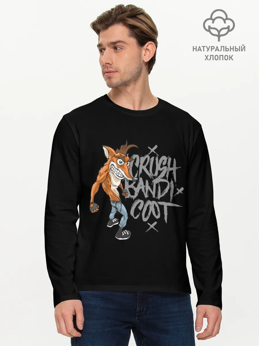 Мужской лонгслив базовый / Crush Bandicoot 3d