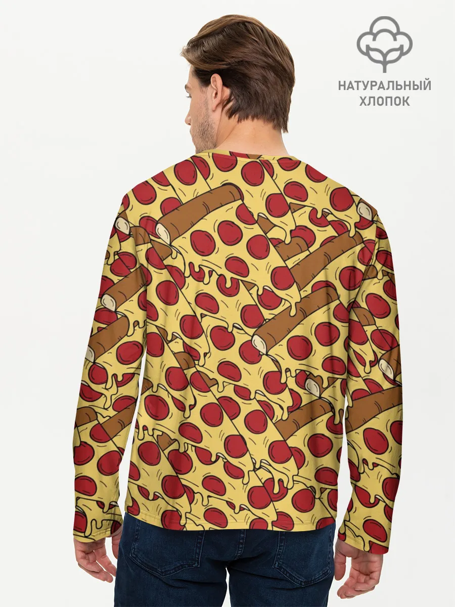 Мужской лонгслив базовый / Pizza