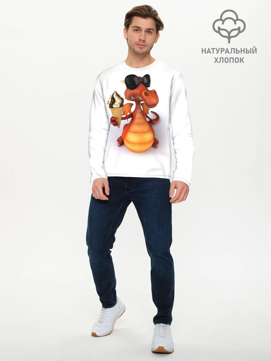 Мужской лонгслив базовый / ДОБРЫЙ ДРАКОН | GOOD DRAGON