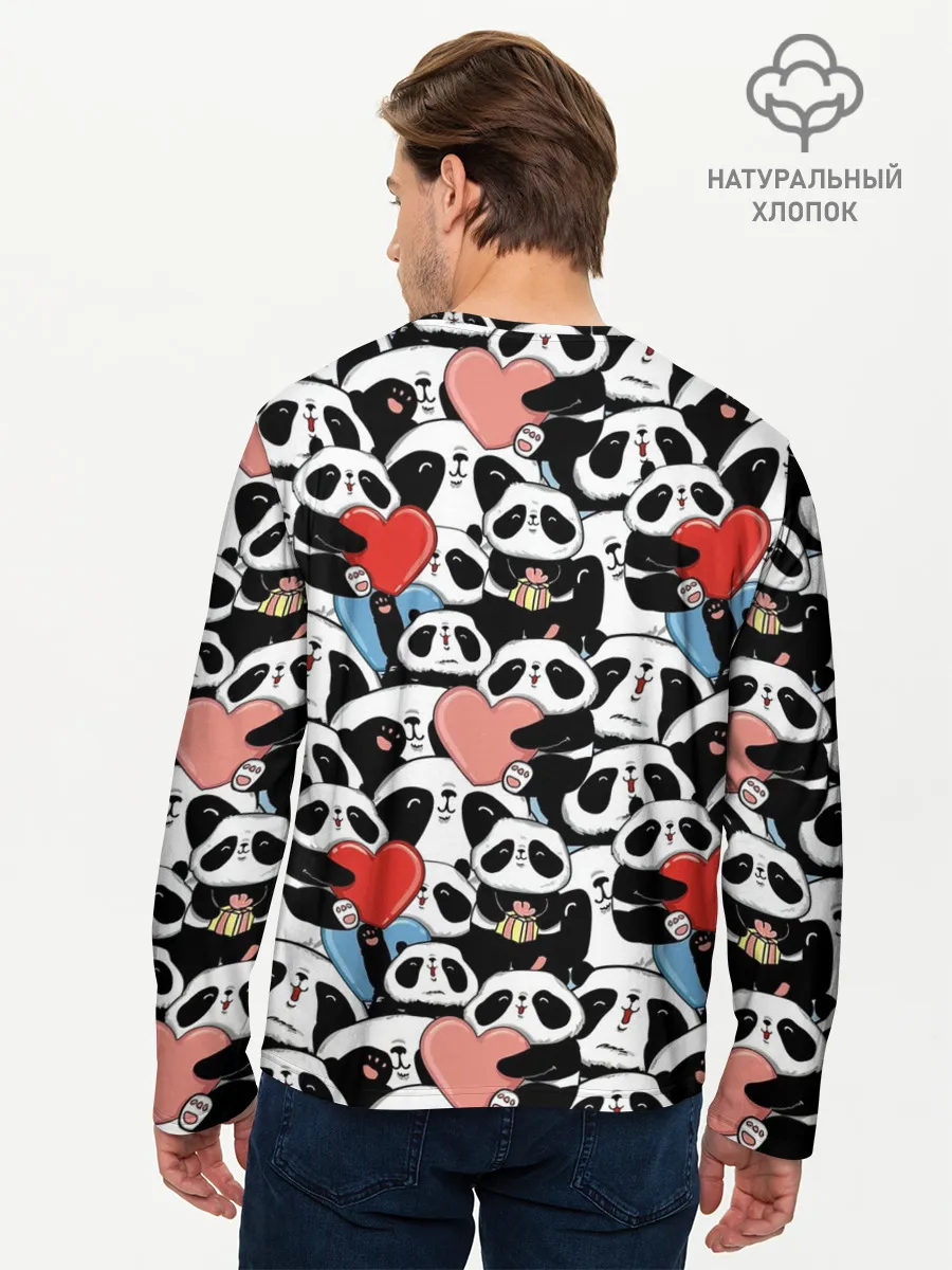 Мужской лонгслив базовый / Funny Panda