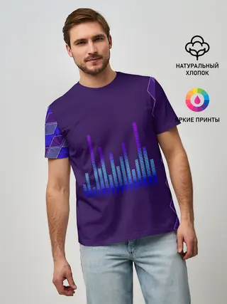 Мужской лонгслив базовый / Pop art pattern