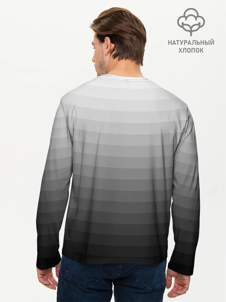 Мужской лонгслив базовый / Серые полосы