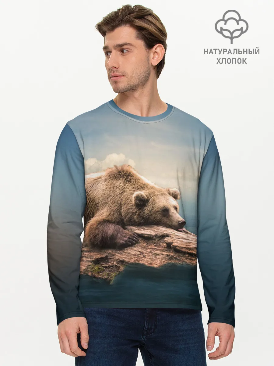 Мужской лонгслив базовый / A bear