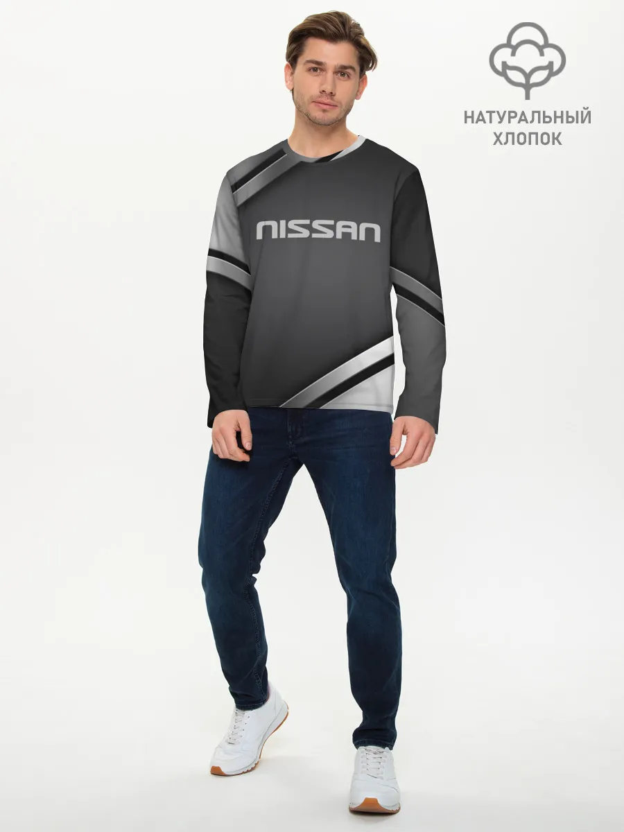 Мужской лонгслив базовый / Nissan
