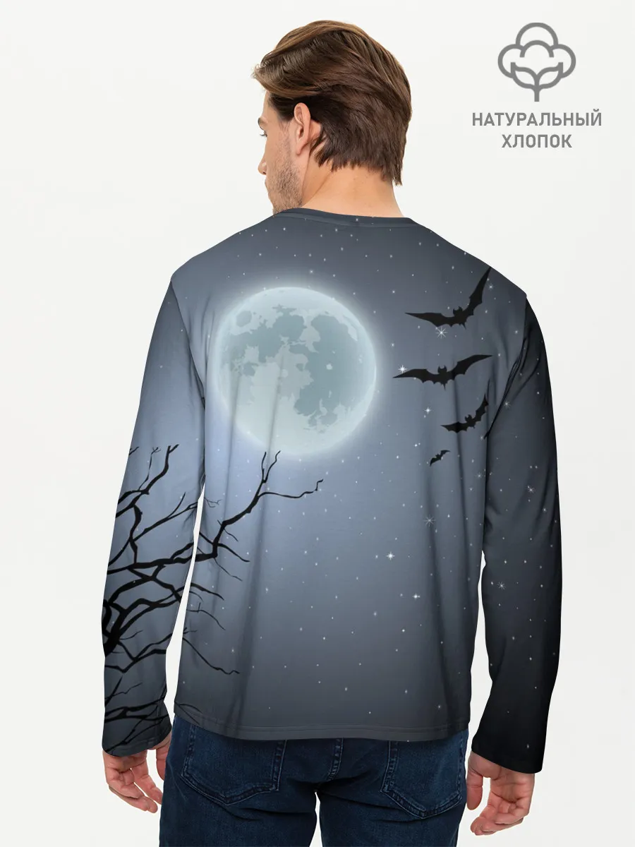 Мужской лонгслив базовый / Котик-готик