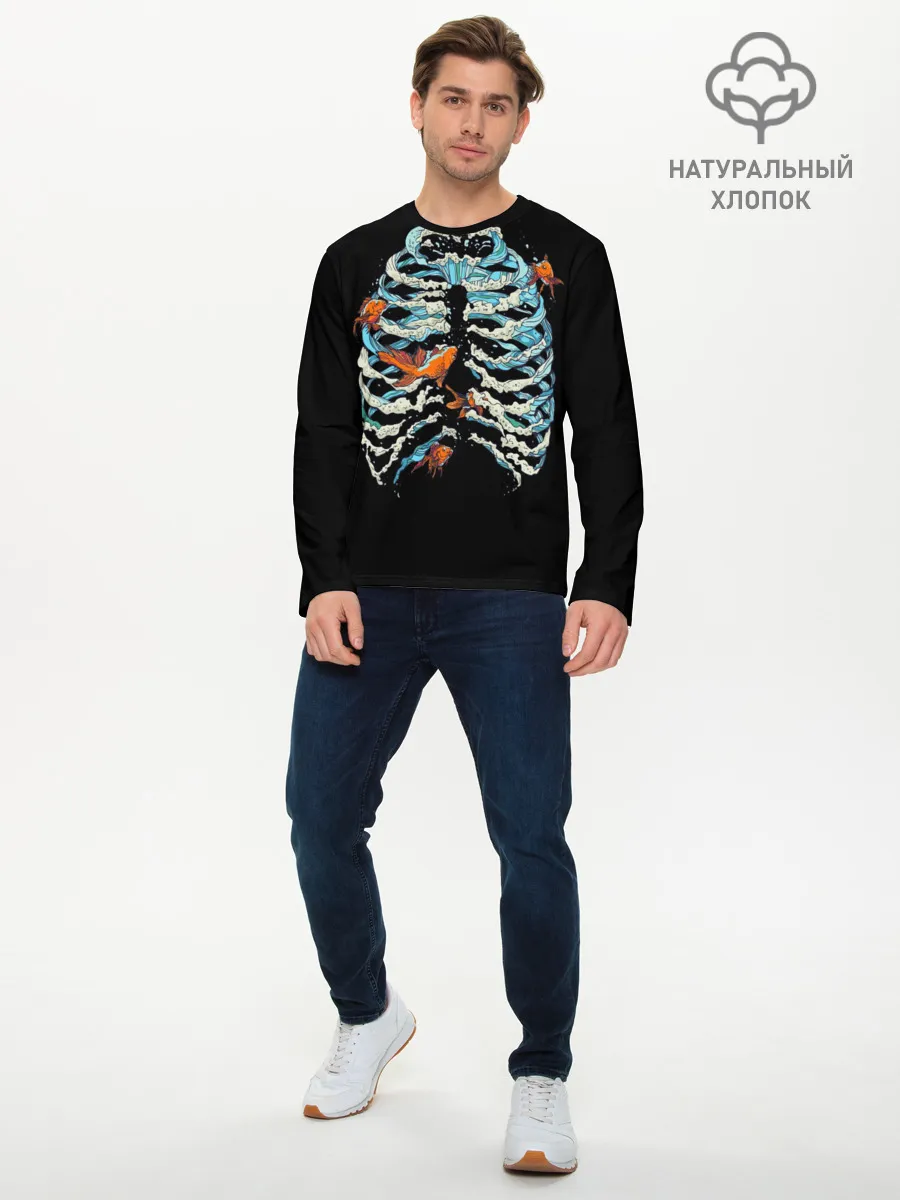Мужской лонгслив базовый / Ребра из Воды