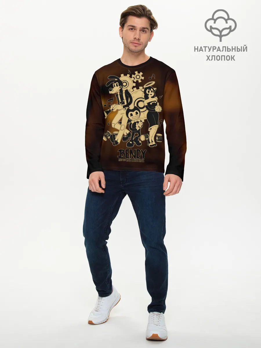 Мужской лонгслив базовый / Bendy and the ink machine
