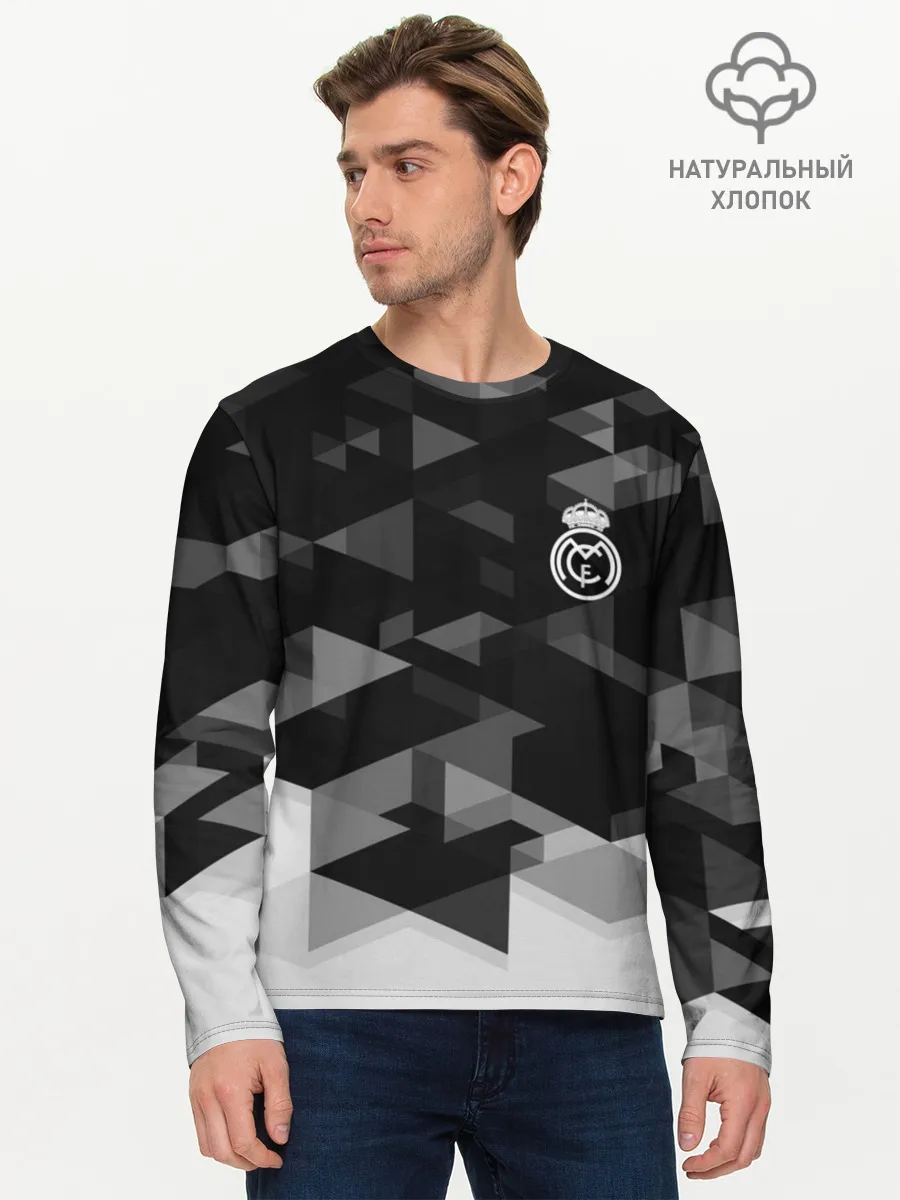 Мужской лонгслив базовый / Real Madrid Geometry Sport