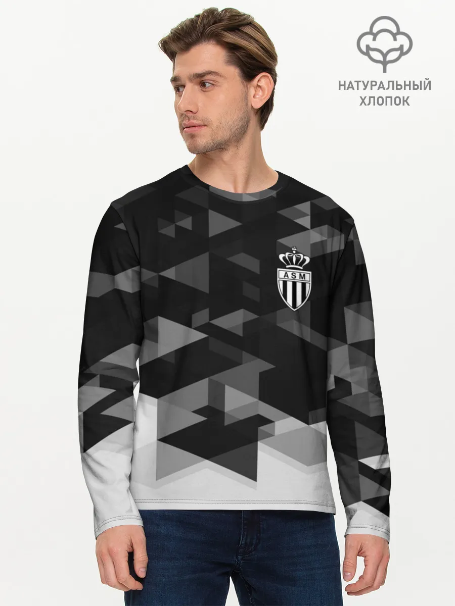 Мужской лонгслив базовый / Monaco Geometry Sport