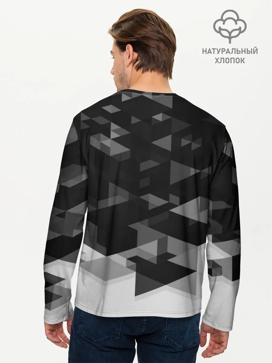 Мужской лонгслив базовый / Barcelona Geometry Sport